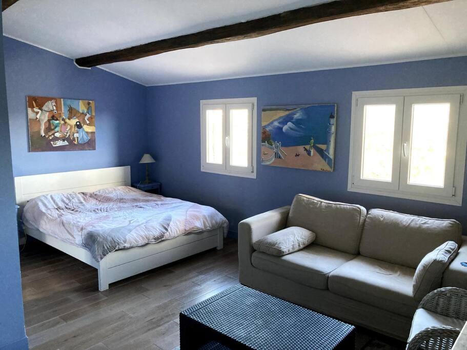 Appartement Agreable Chambre D'Hotes Avec Vue Sur Les Collines à La Colle-sur-Loup Extérieur photo
